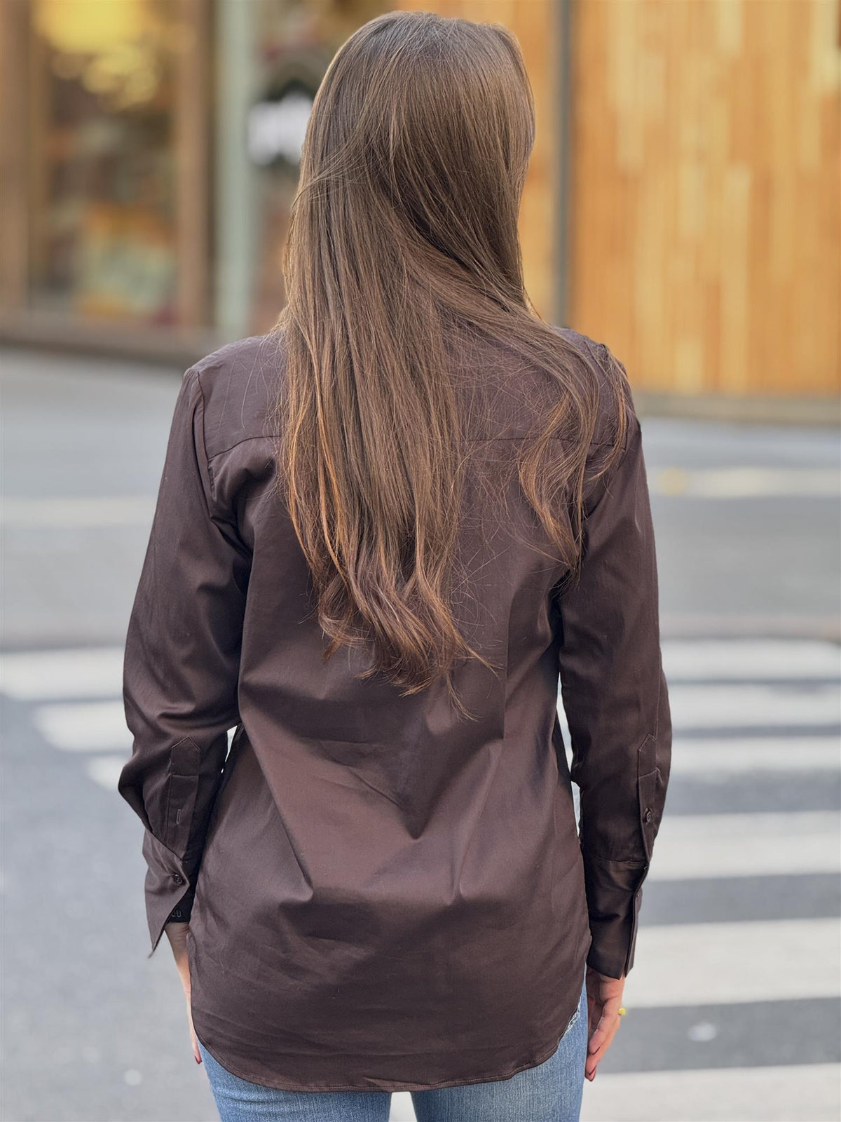 Bettina Classic Shirt, Brown