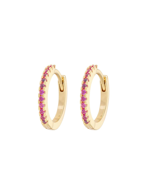 Medium Hoops, Cerise