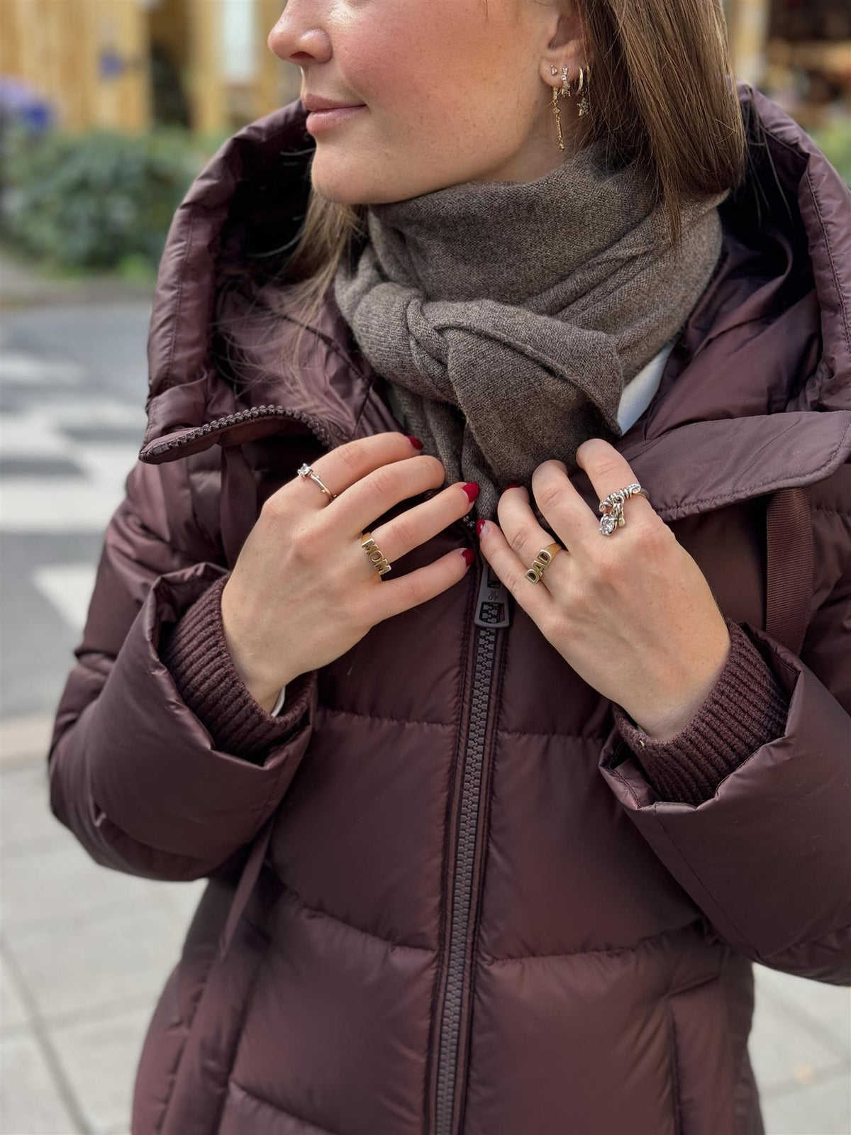 Bailey  Kashmir Scarf, Brown melange