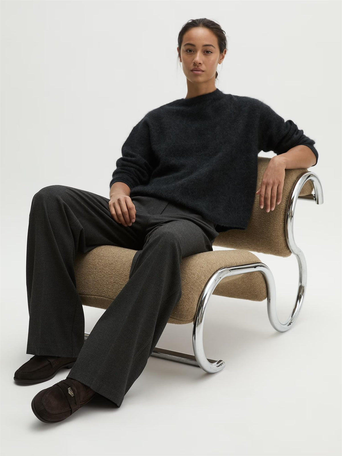 Pullover, Round neck, Coal Grey
