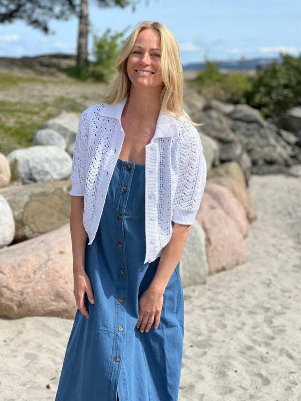 Rhoda PW Cardigan, White
