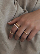 Pearl and Gold Bead Ring