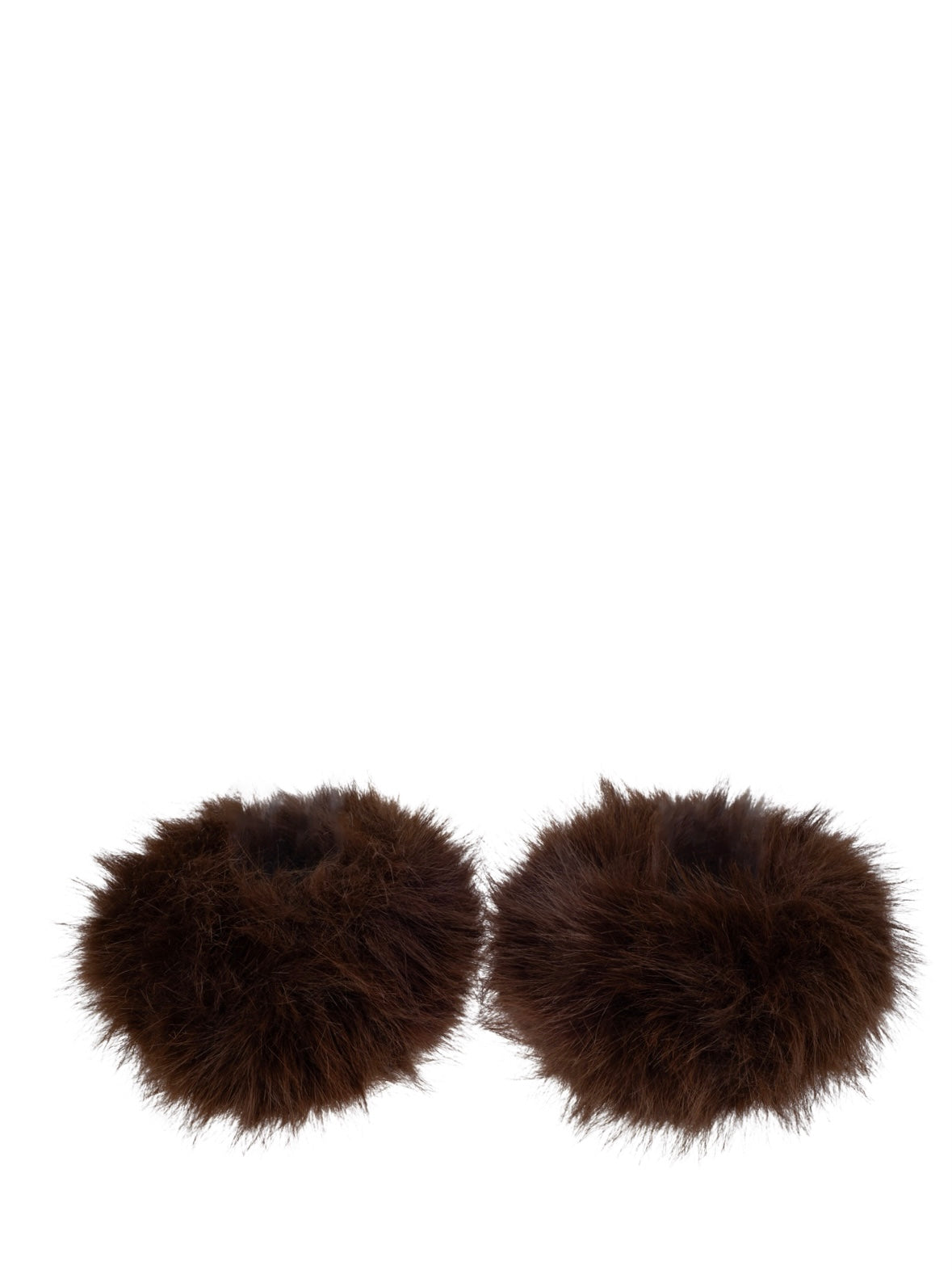 Faux Fur Fox Wrist Cuffs, Brown