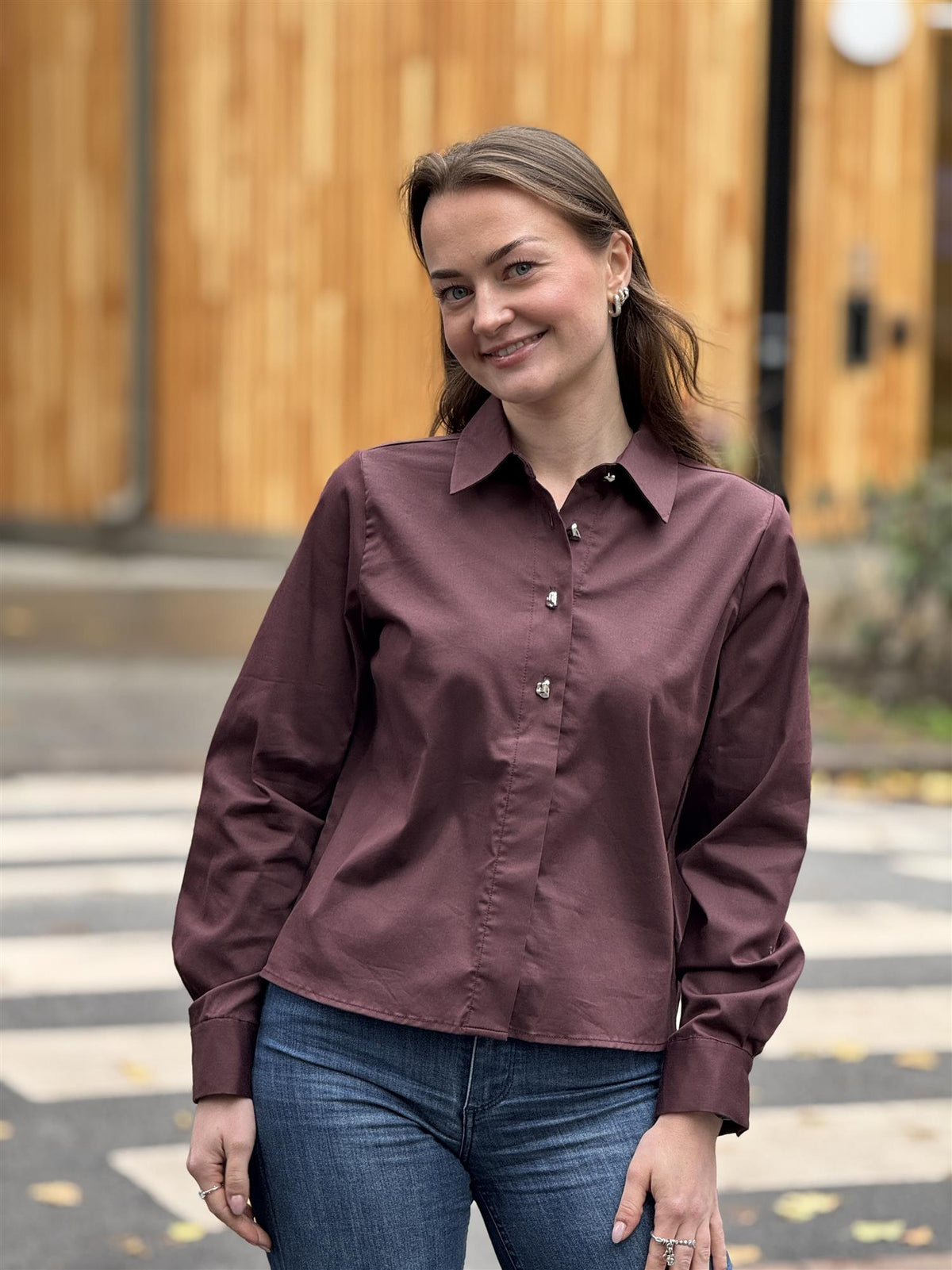 Bettina 136, Shirt, Burgunder
