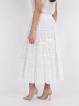 Felicia S Voile Skirt, White