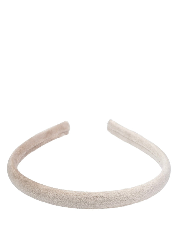 Velvet Hair Band Thin, Dark Sand