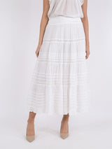 Felicia S Voile Skirt, White