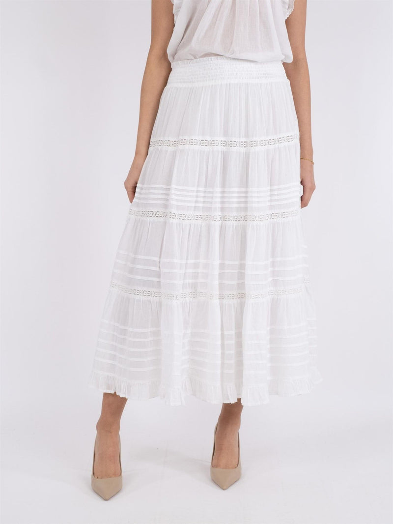 Felicia S Voile Skirt, White