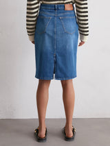 Denim Skirt, high waist, midi length