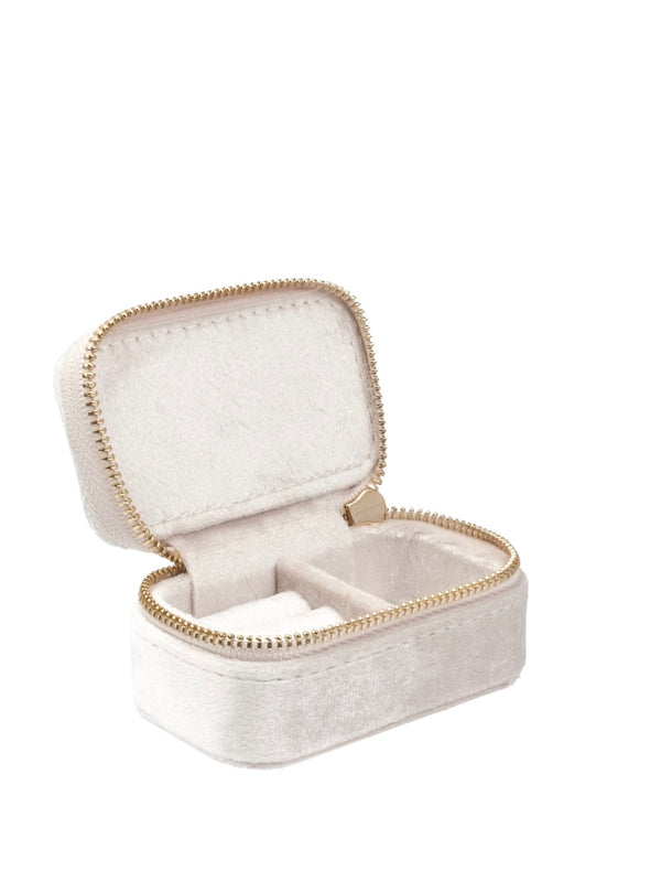 Velvet Jewellery Box Micro, Off White