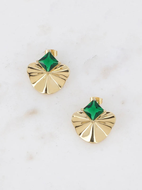 Chip Curls earring, Green