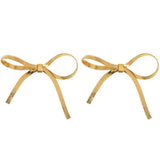 Juliette - Snake Chain Bow Stud Earrings Stainless Steel