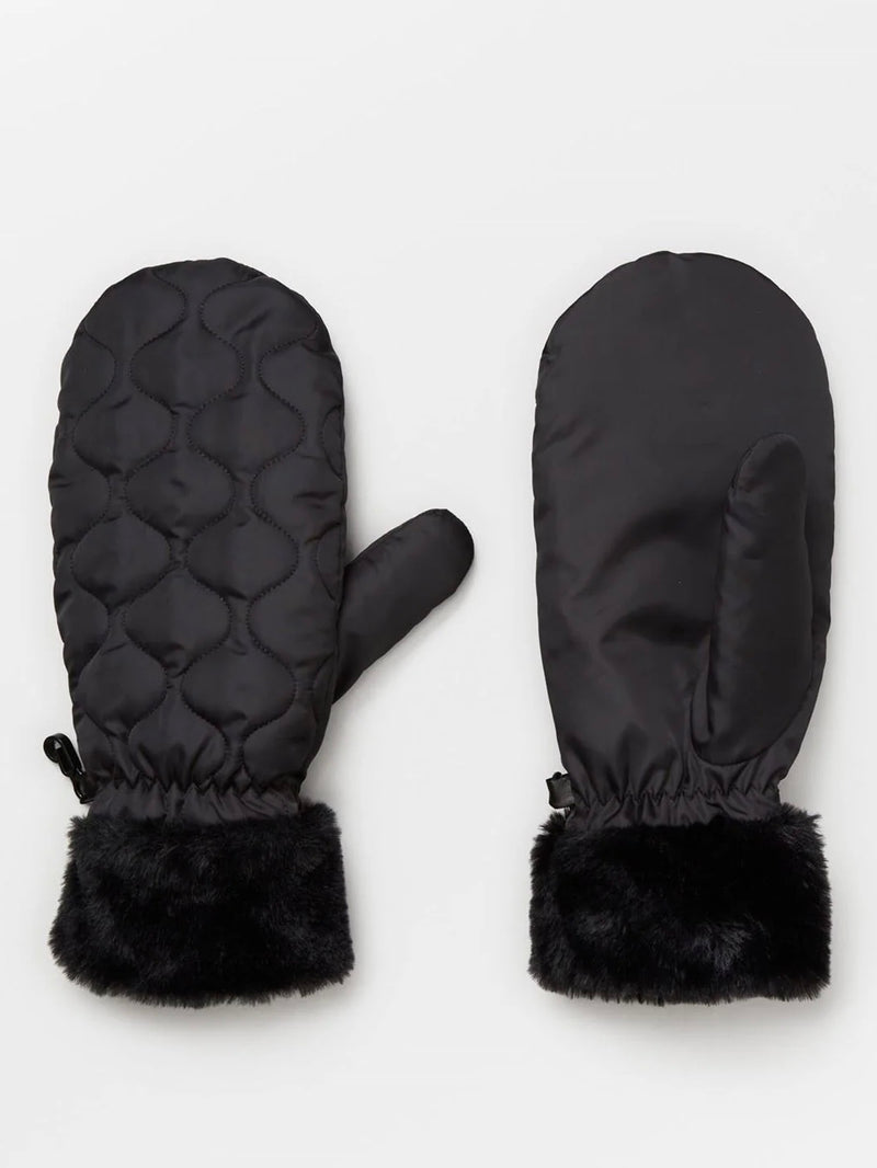 Makara Puff Mittens, Black