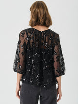 Vivan PW Blouse, Black Sequins