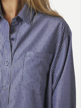 Dalma B Stripe Stone Shirt,Blue