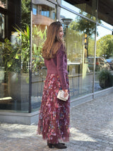 Hairy Knit Jacket, Burgundy