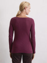 T-shirt, long sleeve, boat neck