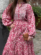 Cotton Slub Midi Dress, Poppy Meadow