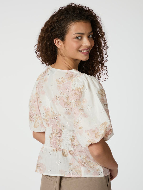 Timra Emb Rose Blouse, Dusty Rose