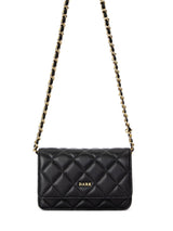 Leather Quilted Mini Bag, Black