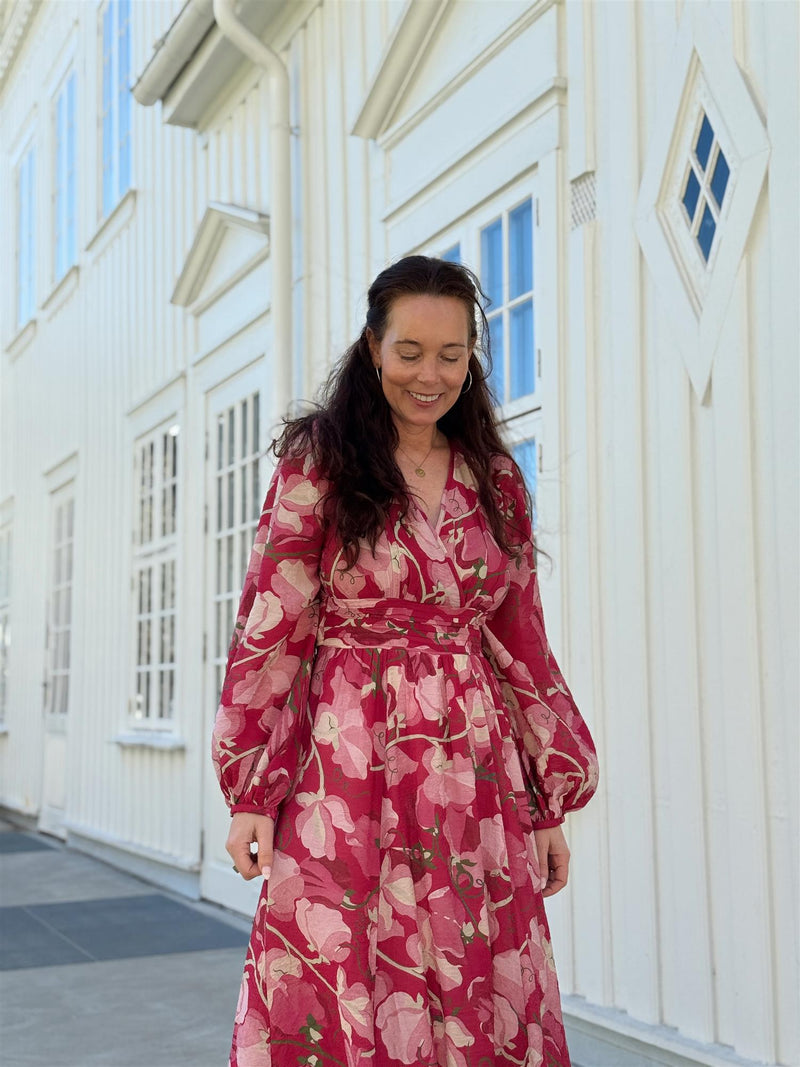 Viscose V-Neck Dress, Amour