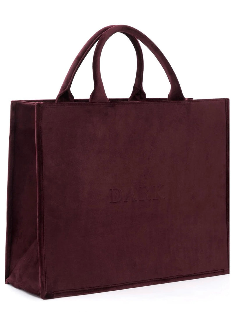 Velvet Tote Bag, Maroon