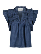 Jayla Denim Top, Blue