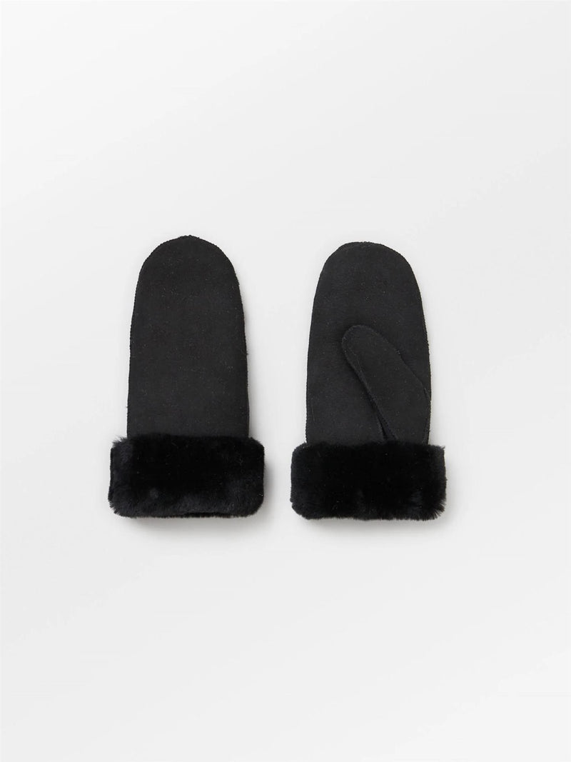 Doa Shearling Mitten, Black