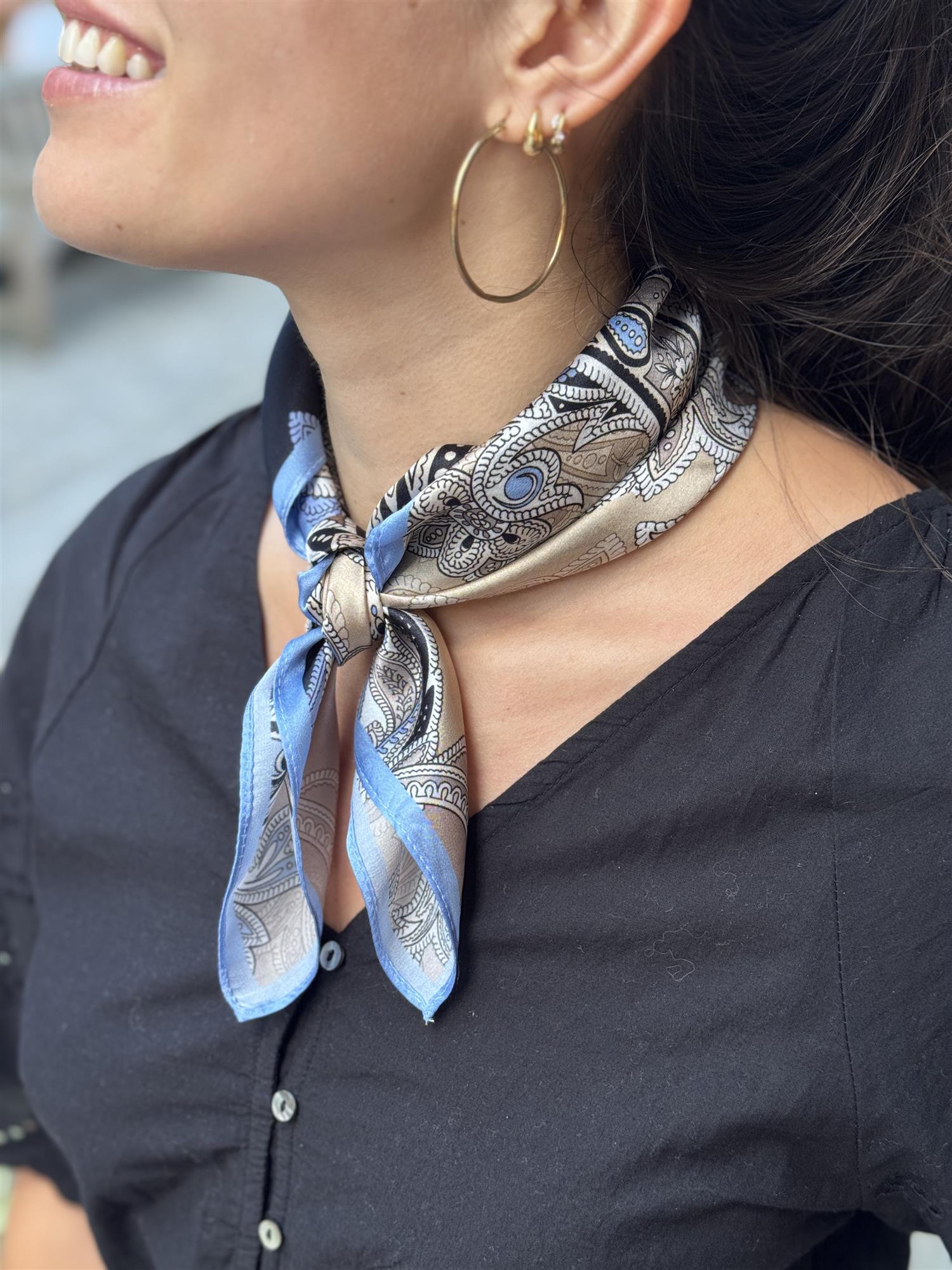Cara Scarf, Blue