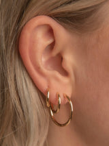 Earring, Small Hoops, gold