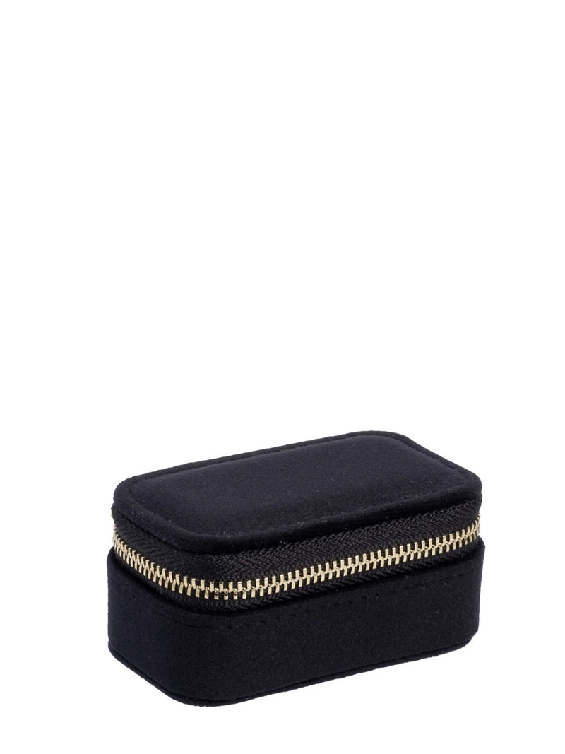 Micro Velvet Jewellery Box, Black