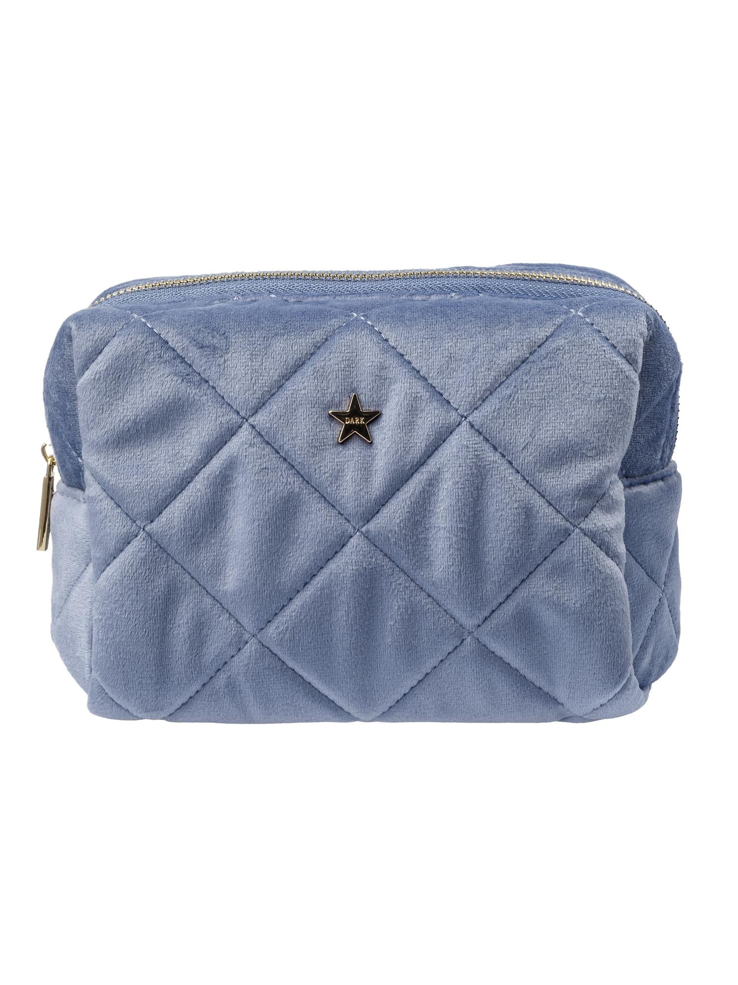 Velvet Square Quilted Make-Up Pouch Small