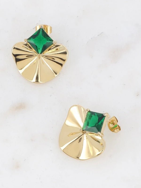 Chip Curls earring, Green