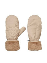 Makara Puff Mittens, Beige