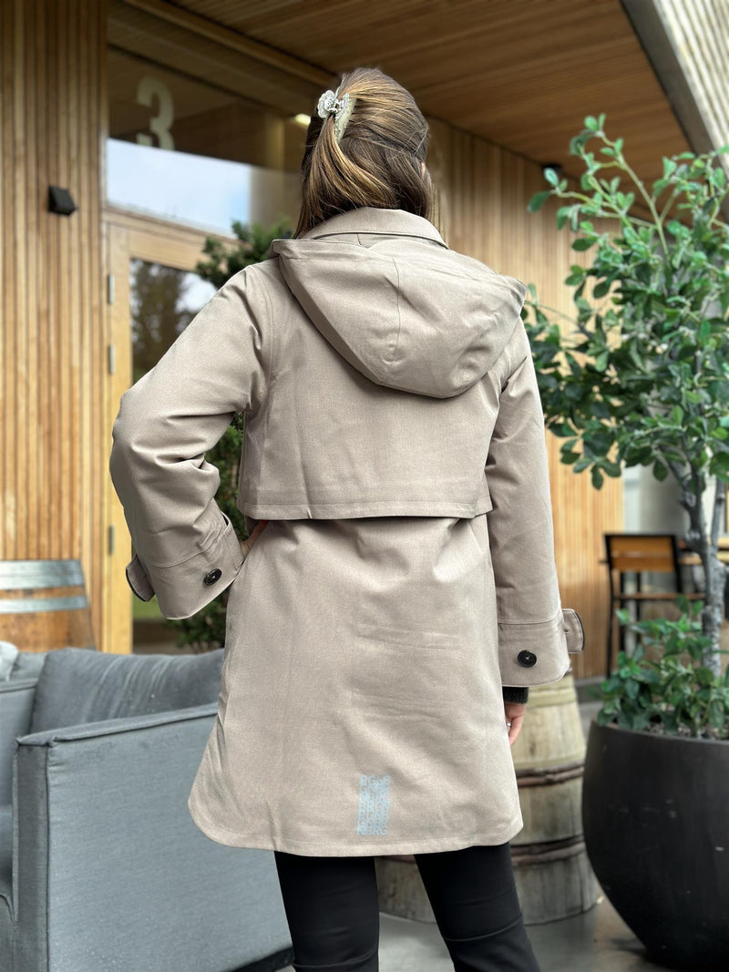 Havbris Coat, Taupe