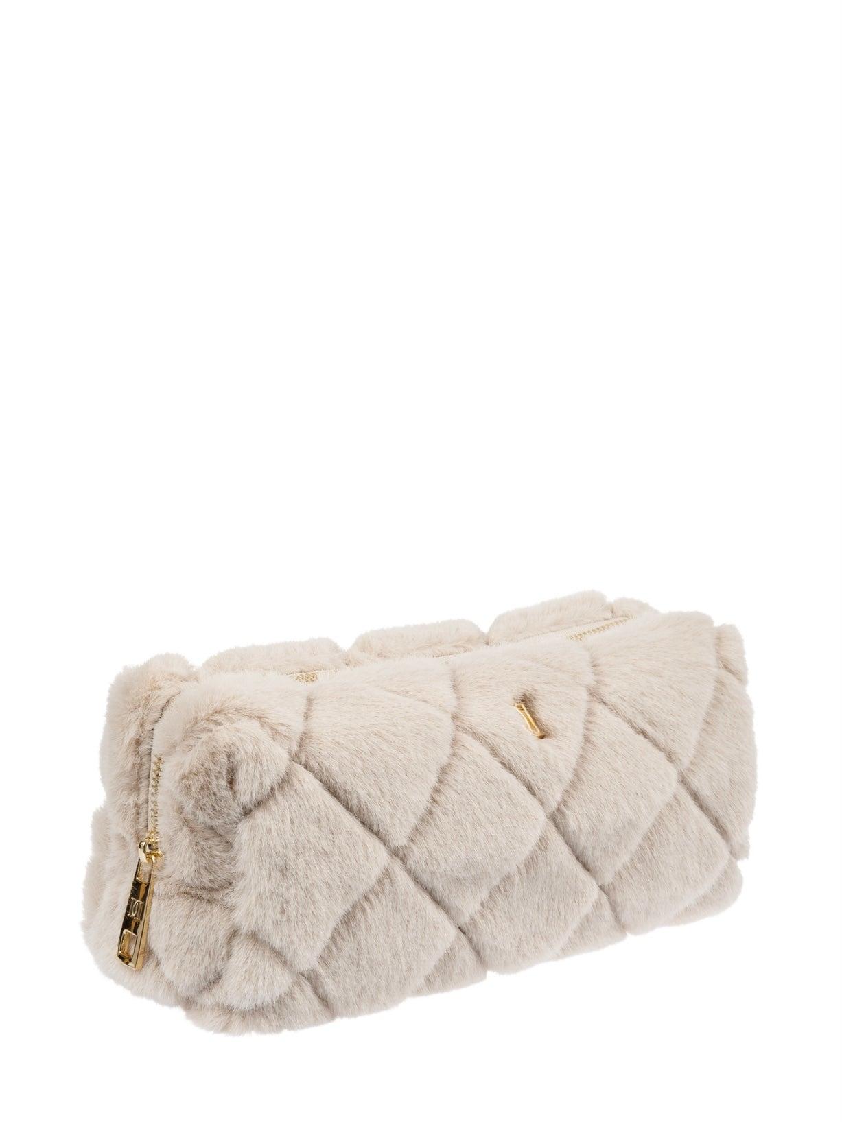 Faux Fur Quilted Tool Pouch, Sand