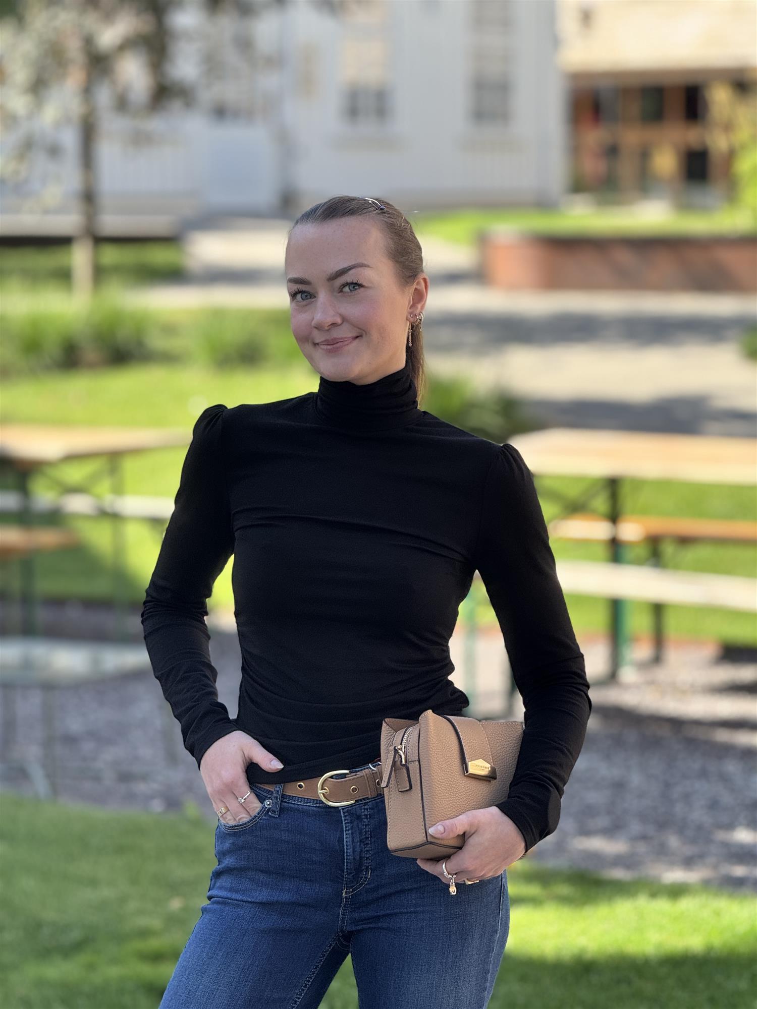 Jersey Turtleneck, Black