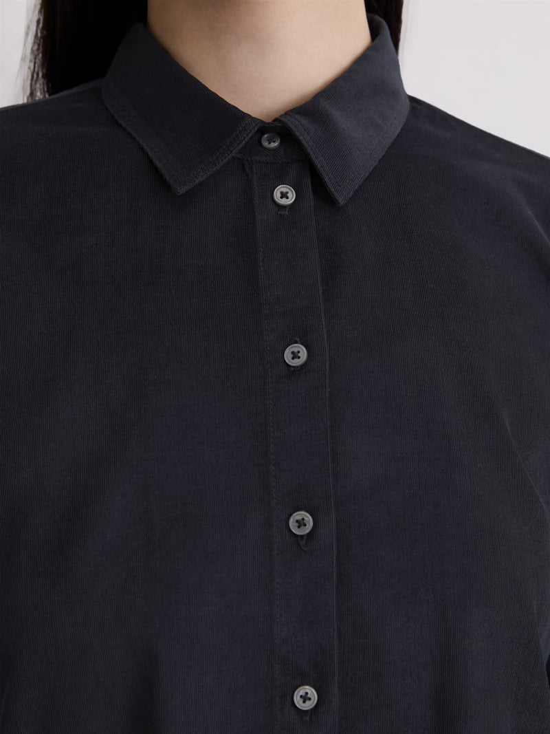 Blouse, kent collar, Night Blue