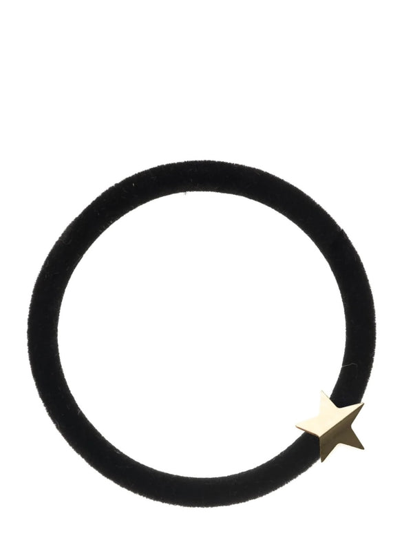 Velvet Hair Tie w/Star, gold