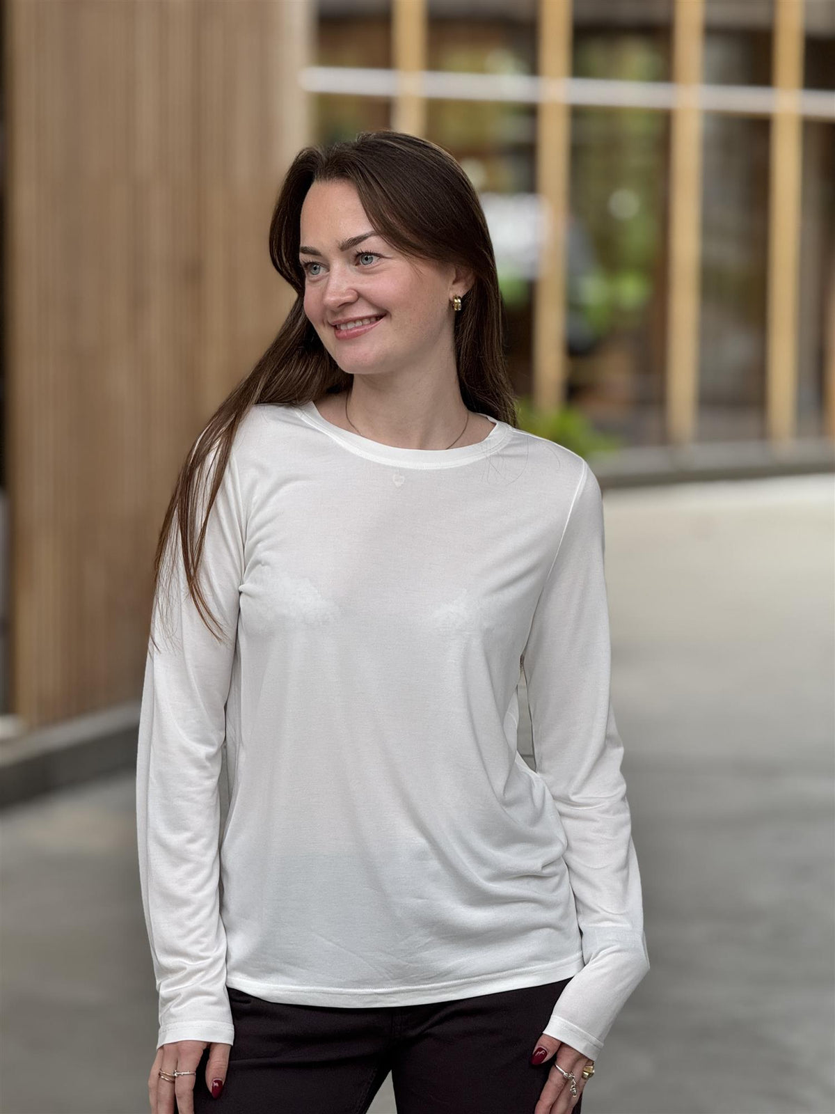 Aila  T-shirt Longsleeve, White