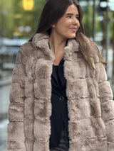Fake Fur Jacket LONG, Sand