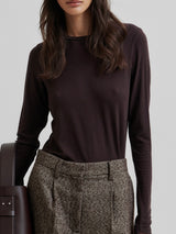 Matima O-Neck Tee, Brown