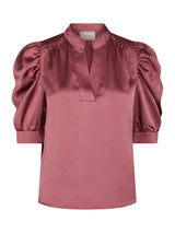 Roella Heavy Sateen Blouse, Cherry Pink