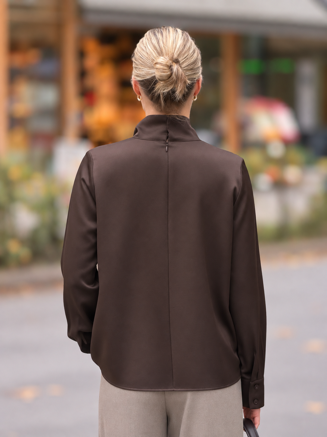 Aina Blouse, Dark Brown