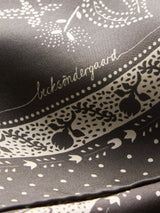 Dotted Flora Sia Scarf, Brown