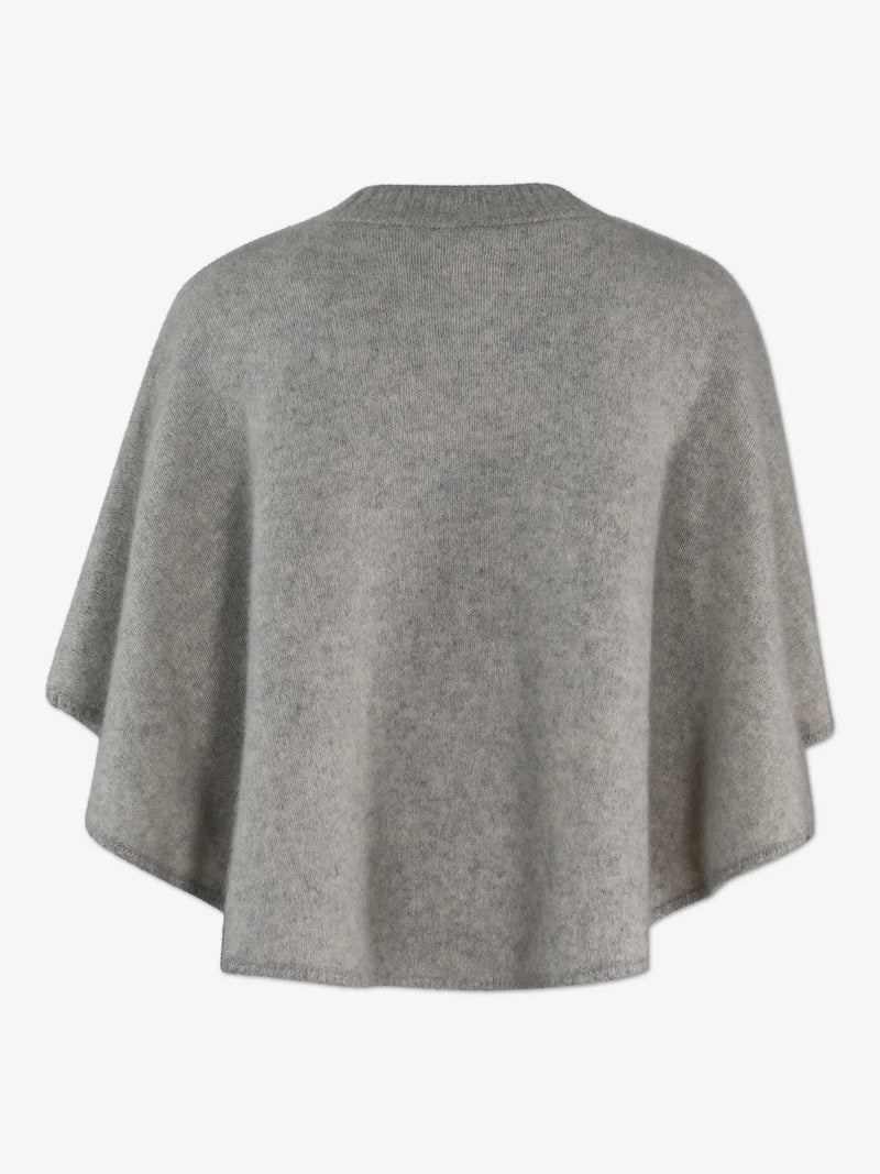 SANNE Poncho, Grey Melange