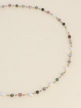 Necklace, Natural stones, Gold/Kaki