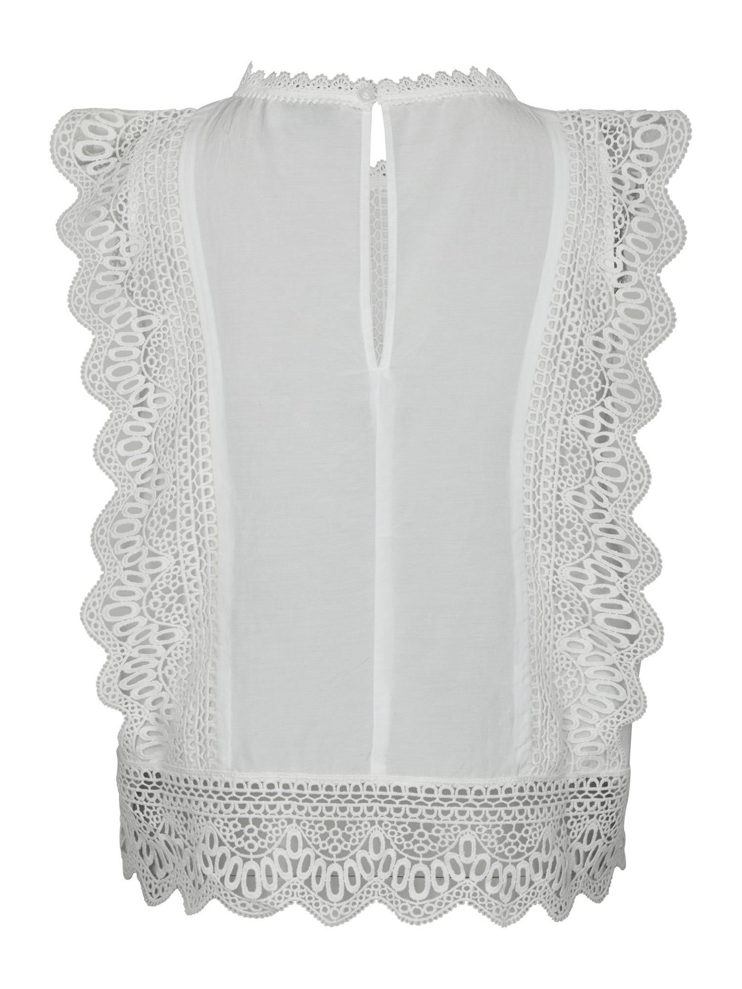 Samia Lace Top, White