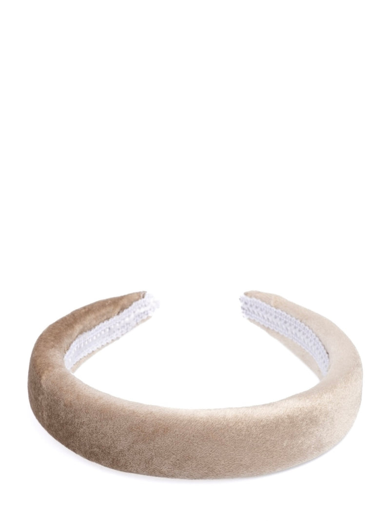 Velvet Hair Band Broad, Sparkled Champagne