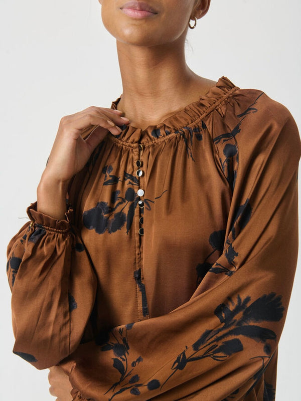 Venessa PW Blouse, Brown/Black